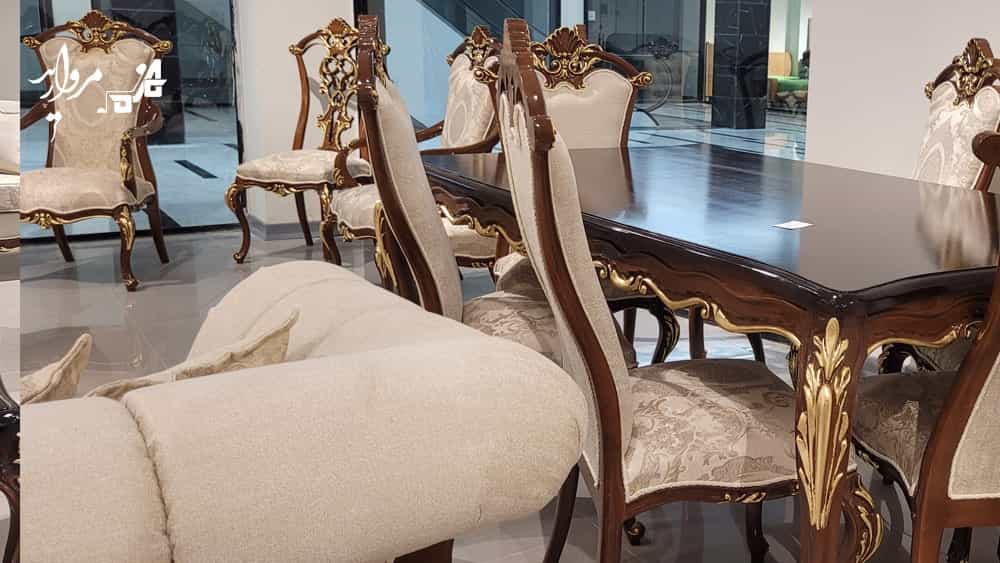 مبل کلاسیک مدل زرین تخت - مبلمان مروارید