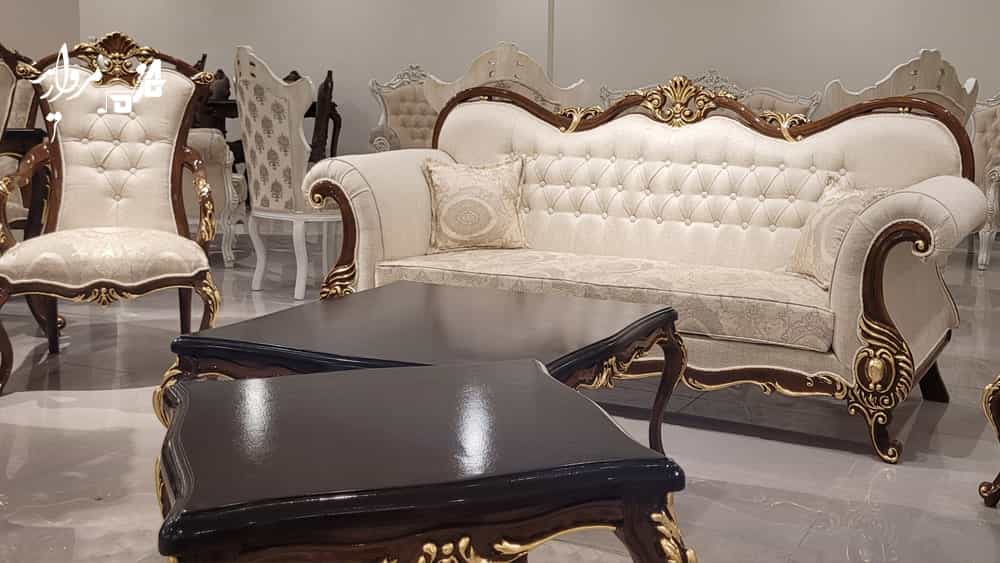 مبل کلاسیک مدل زرین تخت - مبلمان مروارید