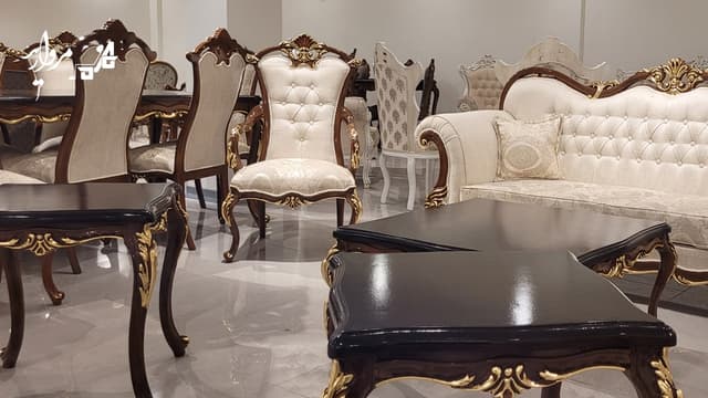 مبل کلاسیک مدل زرین تخت - مبلمان مروارید